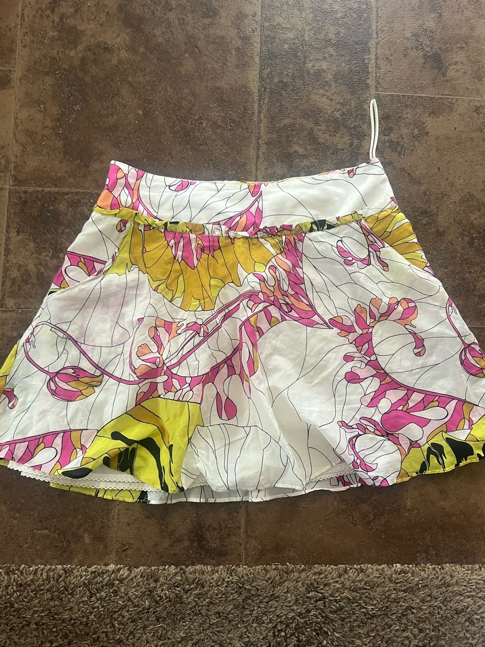 LeifNotes Cotton-Silk A-Line Guarri Skirt Size 6 - Raspberry ANTHROPOLOGIE